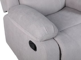 Pihentető fekvőszék, világos szürke szövet, ASKOY NEW