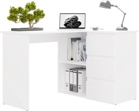 NICEA íróasztal 120x48.5x75 cm, jobbos, fehér
