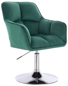 HR550N Sötétzöld modern velúr szék
