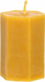 Méhviasz gyertya Hatszögletű 9 cm 100% Természetes viasz