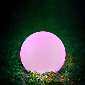LED RGBW Napelemes lámpa BALL LED/3,7V 1500 mAh átm. 50 cm IP65 + távirányítás