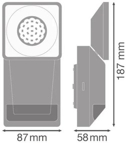 Ledvance - LED Kültéri fali lámpa érzékelővel SPOT LED/8W/230V IP55 fehér
