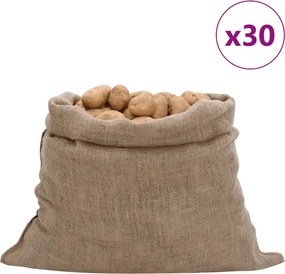 vidaXL 30 db jutazsák 100 x 110 cm 100% juta 220 g/m2