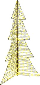 vidaXL Karácsonyfa 240 LED-del Meleg fehér 180 cm Rattan