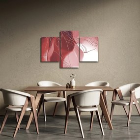 Kép - Piros absztrakt virág N⁰1 (90x60 cm)