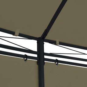 tópszínű pavilon függönyökkel 520 x 349 x 255 cm 180 g/m²