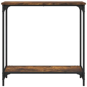 füstös tölgy színű szerelt fa tálalóasztal 75 x 30,5 x 75 cm