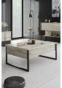 Luxe Travertine and Black konferenciaasztal
