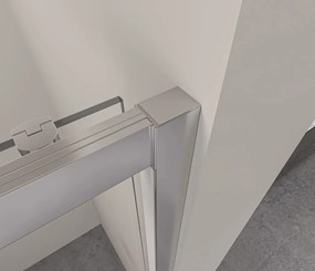 Erga Alpine, tolóajtós zuhanykabin 130 (ajtó) x 100 (fal) x 195 cm, 6mm átlátszó üveg, króm profil, ERG-V02-ALPINE-D130G100-CR