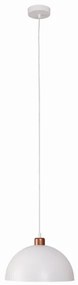 Duolla - Kábeles függőlámpa IRONLINE 1xE27/15W/230V átm. 27 cm fehér/rézszínű