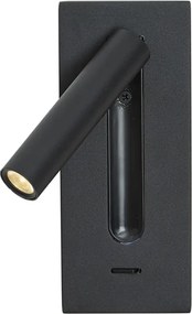 2 darabos modern fekete fali lámpa LED-del - Plaza