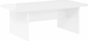 vidaXL Dohányzóasztal Magas Fényű Fehér 93 x 53 x 33 cm Faanyag