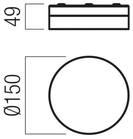 Redo 01-3725 - FRISBI LED mennyezeti lámpa LED/8W/230V IP44 króm