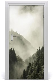 Ajtó méretű poszter Köd az erdőben 75x205 cm