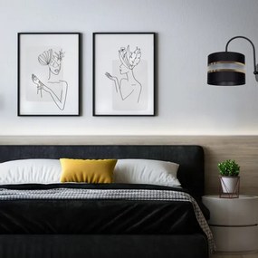 Fali lámpa CORAL 1xE27/60W/230V fekete