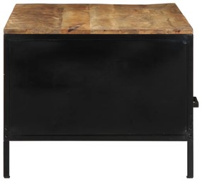 Dohányzóasztal 90x50x40 cm Tömör Fa Durva Mangó