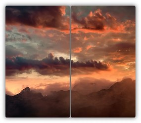 Üveg vágódeszka Sunset hegy 60x52 cm