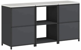 Konyhai Tároló Készlet 3 pcs Antracitszürke 180 x 50 x 92 cm