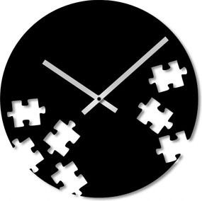 Falióra 60 cm Fa Falióra Nagy Fekete Óra 3D Puzzle