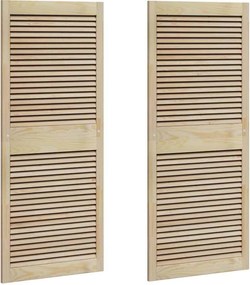 vidaXL Széfajtó 2 pcs Természetes 140,5 x 2,1 x 59,5 cm Tömör fenyőfa