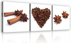 Kép Triptichon Konyha Kávébab Konyhai Képek 3 Részes Kicsi