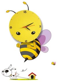 LED Gyerek fali lámpa órával LED/1W/3xAAA méhecske