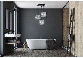 Csillár zsinóron CORAL 3xE27/60W/230V szürke