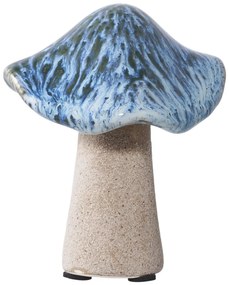 Asztali dekoráció Gomba, kerámia, zöld, barna, kék, 3 db