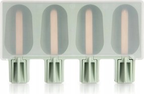 Szilikon Fagylaltforma Pálcikán, Fedővel, Zöld