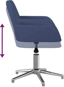 vidaXL kék szövet forgó irodaszék