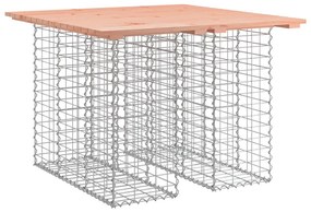 vidaXL tömörfa kerti asztal gabion mintával 100 x 102 x 72 cm Douglas