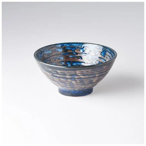 Copper Swirl kék kerámia tál, ø 16 cm - MIJ