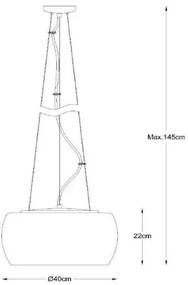 Lucide 70463/05/11 - Függeszték PEARL 5xG9/28W/230V