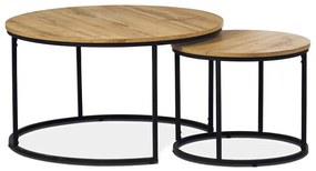 Dohányzóasztal 80x80x46 cm, MDF, vad tölgy, AF-3002 OAK