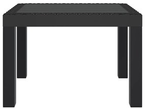 antracitszürke PP kerti asztal 59 x 47 x 40 cm