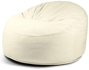 Krémszínű buklé babzsákfotel Om 110 – SLOWDOWN