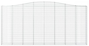 2 db íves horganyzott vas gabion kosár 400x30x180/200 cm