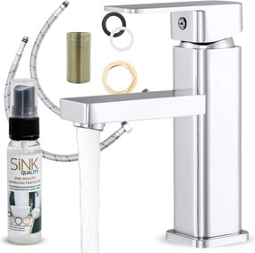 Fürdőszobai csaptelep Ezüst Álló Asztali alacsony mosdó csaptelep Szett