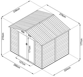 fém kerti ház LANITPLAST MAXTORE WOOD 98 LG2302