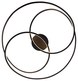 Mennyezeti lámpa fekete 78 cm beépített LED-del, 3 fokozatú fényerő-szabályozóval - Rowin