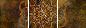 Kép - Az öröm mandala (órával) (90x30 cm)
