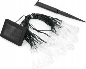 Napelemes kerti girland 5.8 m 20x Led 0.06W IP44 Cseppek Zuma Line