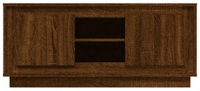 barna tölgy színű szerelt fa TV-szekrény 102x35x45 cm