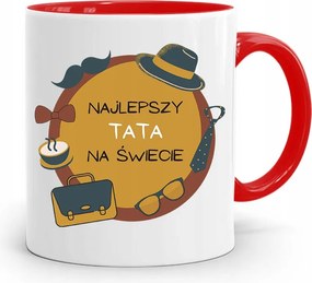 Piros Bögre Apának A Legjobb Apa nyomtatott fényképpel