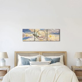 Kép - mennyei medúza (órával) (90x30 cm)