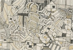 Fotótapéta Flizelina falra 3D Loft geometrikus absztrakt 152x104 Ragasztó