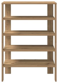 kézműves tölgy színű szerelt fa cipősszekrény 61x32x87,5 cm