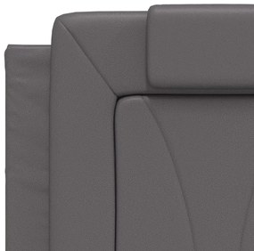 szürke műbőr ágykeret Viana matrac nélkül 140 x 200 cm