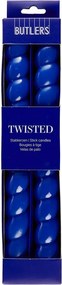 TWISTED gyertya szett 2 db , fényes sötétkék