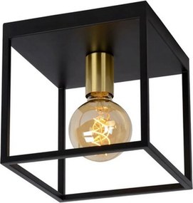 LUCIDE 00124-01-30 RUBEN Vintage Mennyezeti Lámpák Fekete, Arany E27 IP20